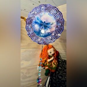 Purple Dragonfly Wind Spinner